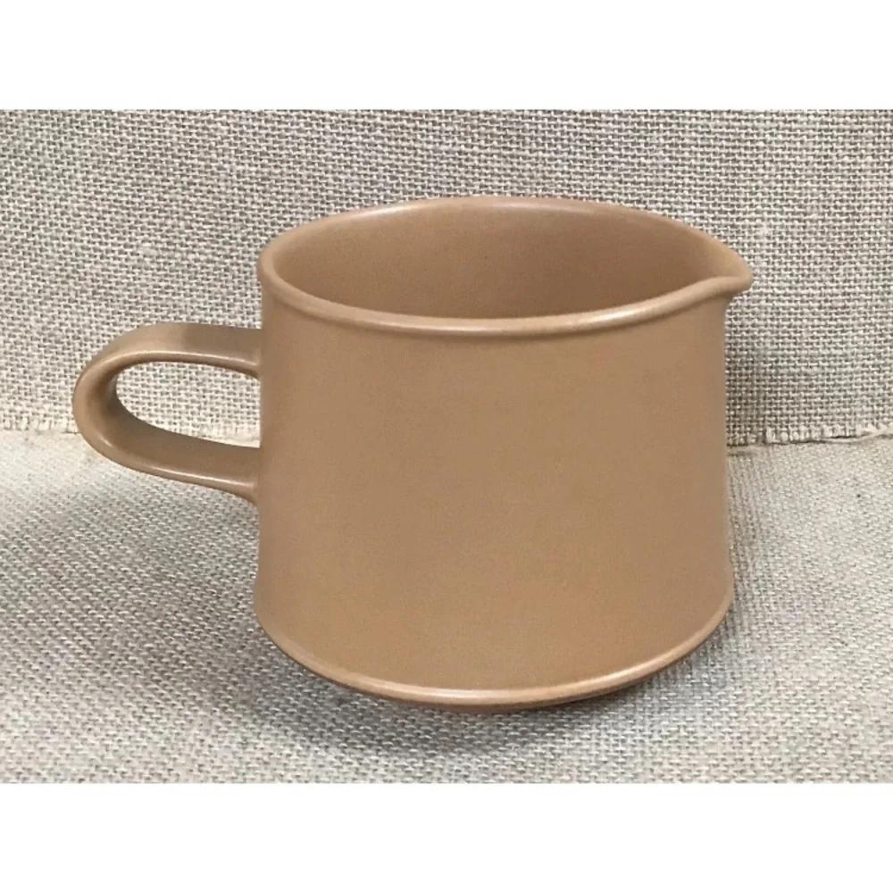 Purbeck Pottery Tan Light Brown Small Milk Jug Creamer Farmhouse Neutral